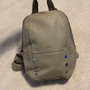 Hammitt Taupe Pebble Leather Backpack with Stud Accents